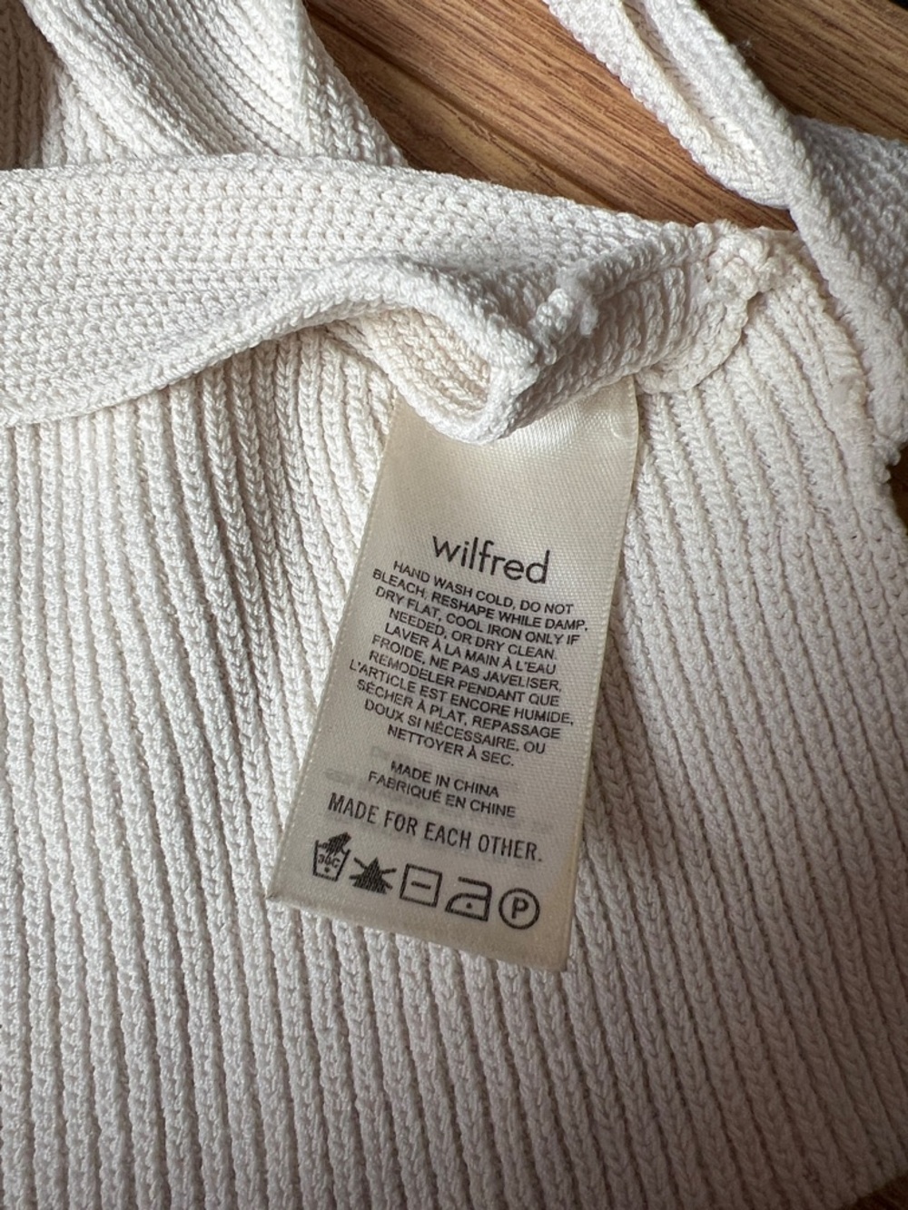 Aritizia Wilfred Cayenne Tie Back Cream Tank - Picture 4 of 5